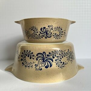 Pyrex Vintage Homestead CasseroleDishes no Lids